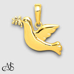 Load image into Gallery viewer, 14K Yellow Gold Polished Dove Charm with Chain Necklace options