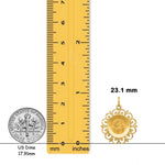 Load image into Gallery viewer, 14K Yellow Gold Polished/Satin Spanish 1st Communion Medal Hollow Pendant with Chain Necklace options