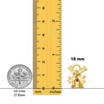 Load image into Gallery viewer, 14K Yellow Gold 3D Windmill Charm with Chain Necklace options