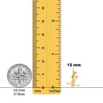 Load image into Gallery viewer, 14K Yellow Gold 3D Moveable Snow Skier Charm with Chain Necklace options