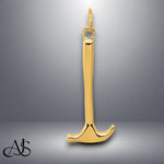Load image into Gallery viewer, 14K Yellow Gold 3D Hammer Charm with Chain Necklace options