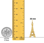 Load image into Gallery viewer, 14K Yellow Gold 3D Eiffel Tower Charm with Chain Necklace options