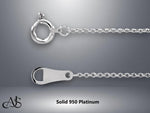 Load image into Gallery viewer, Solid 950 Platinum Rolo Style Link Pendant Chain 1.0mm Width in Choice of 16" 18" 20" inches or Custom Lengths