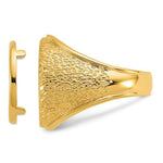 Load image into Gallery viewer, 14K Gold Coin Ring Mounting with Textured Design for Men - Available for 16.5mm or 17.8mm coins