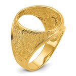 Load image into Gallery viewer, 14K Gold Coin Ring Mounting with Textured Design for Men - Available for 16.5mm or 17.8mm coins