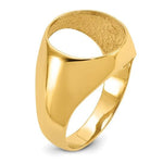 Load image into Gallery viewer, Gold Coin Ring Bezel Mounting with Plain Polished Design for 13mm 14mm 15mm 16mm 16.5mm 17.8mm 21.6mm 22mm Size Coins Made in Solid 14K Gold