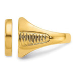 Load image into Gallery viewer, Gold Coin Ring Bezel Mounting with Ribbed Center Design for 16.5mm and 21.6mm Size Coins - Mans Ring - Made in Solid 14K Gold