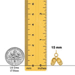 Load image into Gallery viewer, 14K Yellow Gold 3D Moveable Polished Baby Shoes Charm with Chain Necklace options