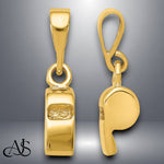 Load image into Gallery viewer, 14K Yellow Gold 3D Sports Whistle Pendant with Chain Necklace options