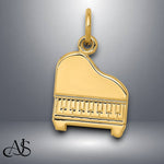 Load image into Gallery viewer, 14K Yellow Gold Piano Charm with Chain Necklace options