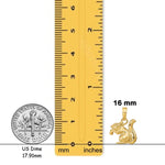 Load image into Gallery viewer, 14K Yellow Gold Solid 3-D Squirrel with Nut Charm with Chain Necklace options