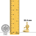 Load image into Gallery viewer, 14K Yellow Gold Solid Polished Open-Backed Golf Charm with Chain Necklace options