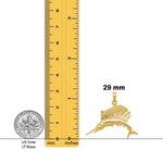Load image into Gallery viewer, 14K Yellow Gold Polished Sailfish Pendant with Chain Necklace options
