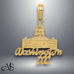 Load image into Gallery viewer, 14K Yellow Gold WASHINGTON D.C. Capitol Building Pendant with Chain Necklace options