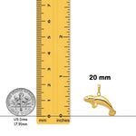 Load image into Gallery viewer, 14K Yellow or White Gold Solid Polished Manatee Pendant with Chain Options