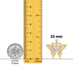 Load image into Gallery viewer, 14K Yellow Gold w/Rhodium Fancy Butterfly Pendant with Chain Options