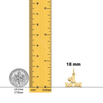 Load image into Gallery viewer, 14K Yellow Gold Polished #1 MOM Charm with Chain Options