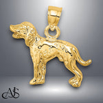 Load image into Gallery viewer, 14K Yellow Gold Dalmatian Dog Charm with Chain Options