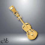 Load image into Gallery viewer, 14K Yellow Gold 2D Violin Charm with Necklace Chain Options