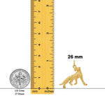 Load image into Gallery viewer, 14K Yellow Gold Cheetah Charm with Necklace Chain Options