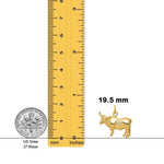 Load image into Gallery viewer, 14K Yellow Gold Steer Pendant with Necklace Chain Options