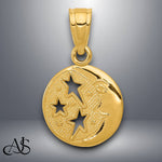 Load image into Gallery viewer, 14K Yellow Gold Moon and Stars Pendant with Necklace Chain Options