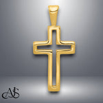 Load image into Gallery viewer, 14K Yellow Gold Cross Charm with Necklace Chain Options