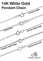 Load image into Gallery viewer, 14K Yellow Gold or White Gold Polished Cross Pendant with Necklace Chain Options