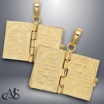 Load image into Gallery viewer, 14K Yellow Gold 3D Ten Commandments Bible Pendant with Necklace Chain Options