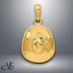 Load image into Gallery viewer, 14K Yellow Gold 3-D Cowboy Hat Pendant with Necklace Chain Options