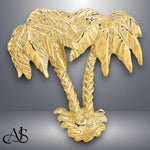 Load image into Gallery viewer, 14K Yellow Gold Double Palm Tree Slide with Necklace Chain Options