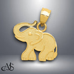 Load image into Gallery viewer, 14K Yellow Gold Elephant Charm with Necklace Chain Options