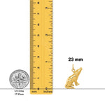 Load image into Gallery viewer, 14K Yellow Gold Wolf Charm with Necklace Chain Options