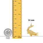 Load image into Gallery viewer, 14K Yellow Gold Alligator Charm with Necklace Chain Options