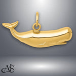 Load image into Gallery viewer, 14K Yellow Gold Sperm Whale Charm with Necklace Chain Options