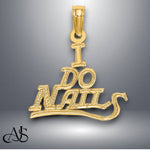 Load image into Gallery viewer, 14K Yellow Gold I DO NAILS Charm with Necklace Chain Options