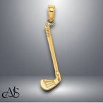 Load image into Gallery viewer, 14K Yellow Gold 3-D Club Charm with Necklace Chain Options