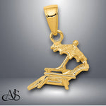 Load image into Gallery viewer, 14K Yellow Gold 3-D Lounge Beach Chair Pendant with Necklace Chain Options