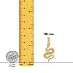 Load image into Gallery viewer, 14K Yellow Gold Polished Textured Snake Pendant with Necklace Chain Options