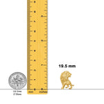 Load image into Gallery viewer, 14K Yellow Gold Brushed Diamond-cut Lion Chain Slide with Necklace Chain Options