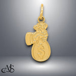 Load image into Gallery viewer, 14K Yellow Gold Money Bag Charm with Necklace Chain Options