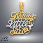 Load image into Gallery viewer, 14K Yellow Gold and Rhodium DADDYS LITTLE GIRL Pendant with Necklace Chain Options