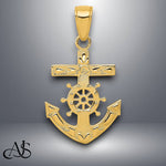 Load image into Gallery viewer, 14K Yellow Gold 3D Scuba Flipper Pendant with Necklace Chain Options