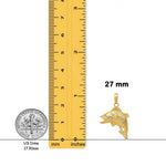 Load image into Gallery viewer, 14K Yellow Gold Jumping Bass Fish Pendant with Necklace Chain Options