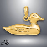 Load image into Gallery viewer, 14K Yellow Gold Mallard Charm with Necklace Chain Options