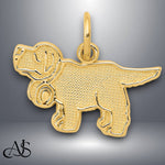 Load image into Gallery viewer, 14K Yellow Gold Saint Bernard Charm with Necklace Chain Options