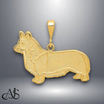 Load image into Gallery viewer, 14K Yellow Gold Welsh Corgi Pendant with Necklace Chain Options