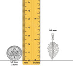 Load image into Gallery viewer, 14K Yellow Gold or White Gold Polished Leaf Pendant with Necklace Chain Options