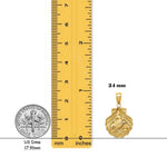 Load image into Gallery viewer, 14K Yellow Gold Sea Turtle / Seashore in a Shell Pendant with Necklace Chain Options