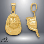Load image into Gallery viewer, 14K Yellow Gold 3-D Firefighter Hat Pendant with Necklace Chain Options
